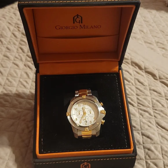 New Never Worn In Original Box Stainless Steel Giorgio Milano Watch For Those Who Dare: The Giorgio Milano Carlo Chronograph is  main image 2